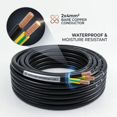 চীন Waterproof Moisture Resistant PVC Insulated Cable 0.6/1kV 2 Core 2x4mm2 Outdoor Wet Area সরবরাহকারী