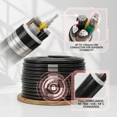চীন BS 7889 VDE NF C Standard PVC Insulated Cable 0.6/1kV 5 Core 5x16mm2 Export সরবরাহকারী