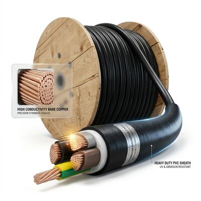 চীন Factory Direct PVC Insulated Power Cable 0.6/1kV 4x70mm2 Copper Export Grade সরবরাহকারী