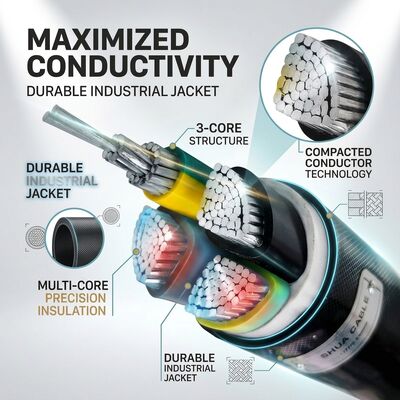 চীন VGV 3x2.5mm2 PVC Insulated Cable 105C Heat Resistant Industrial Wiring 450/750V IEC60228 সরবরাহকারী