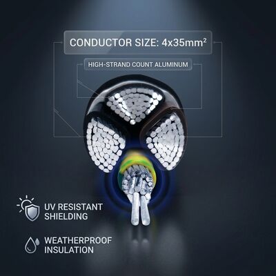 চীন NYY 4x70mm2 Anti UV PVC Insulated Cable Direct Burial Sunlight Resistant 0.6/1kV IEC60502 সরবরাহকারী