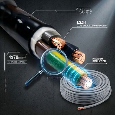 চীন N2XCH 4x25mm2 LSZH PVC Insulated Cable Low Smoke Zero Halogen 0.6/1kV IEC60502 সরবরাহকারী