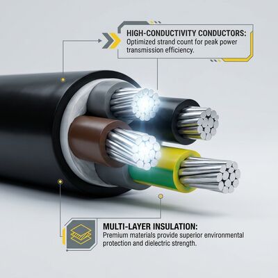 Waterproof Moisture Resistant PVC Insulated Cable 0.6/1kV 2 Core 2x4mm2 Outdoor Wet Area সরবরাহকারী