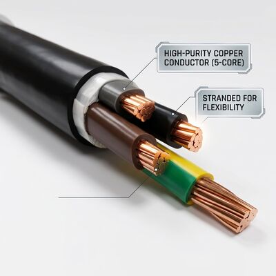 BS 7889 VDE NF C Standard PVC Insulated Cable 0.6/1kV 5 Core 5x16mm2 Export সরবরাহকারী
