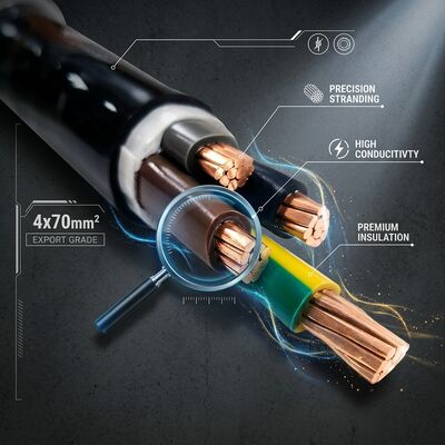 Factory Direct PVC Insulated Power Cable 0.6/1kV 4x70mm2 Copper Export Grade সরবরাহকারী