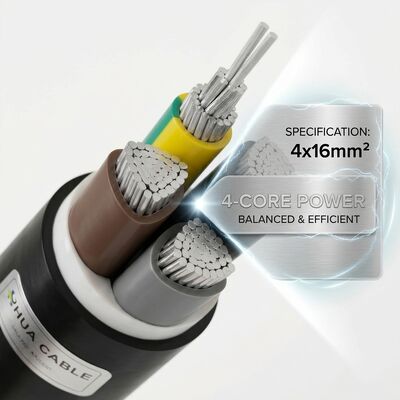 NYY 4x25mm2 PVC Insulated Cable 90C High Temperature Underground 0.6/1kV IEC60502 Power Wire সরবরাহকারী