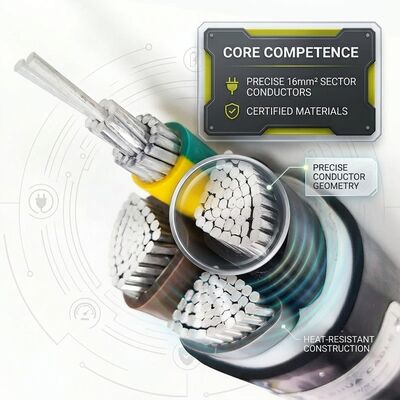 NYY-J 4x16mm2 PVC Insulated Cable 125C High Temperature Furnace Power Cable IEC60502 সরবরাহকারী