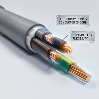 N2XCH-J 5x16mm2 Low Smoke Zero Halogen PVC Insulated Cable Tunnel 0.6/1kV IEC60502 সরবরাহকারী